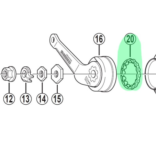 Ball retainer Shimano SG-3C40 3/16"X14