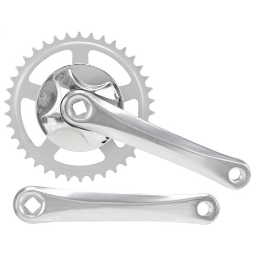 Priekšējie ķēdes bloķs Azimut Alu 1-speed 38Tx170mm w/ CP silver