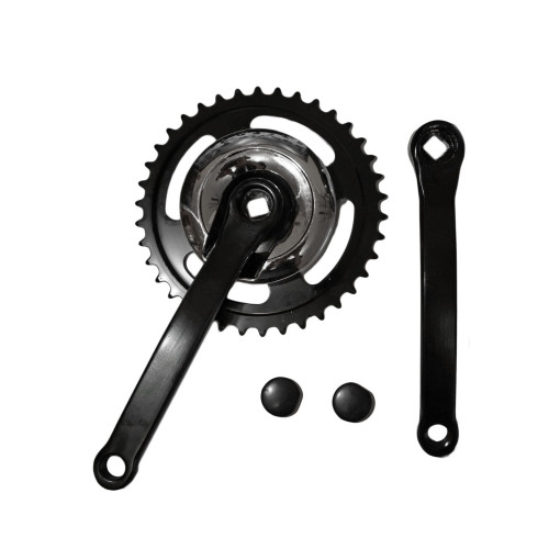 Chainwheel set Azimut steel 1-speed 38Tx170mm w/ CP black