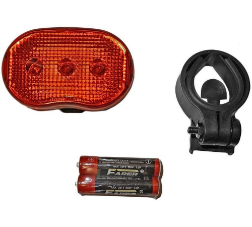 Aizmugurējais lukturis Azimut Oval 3LED with batteries