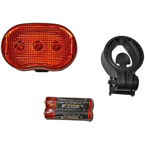 Aizmugurējais lukturis Azimut Oval 3LED with batteries