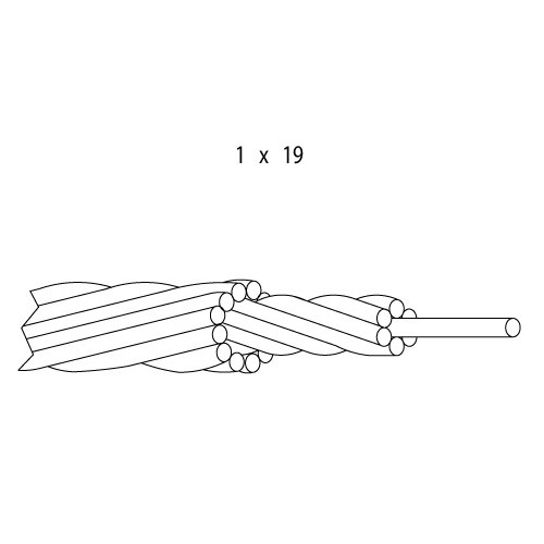 Brake cable Saccon Italy stainless (1x19) 1.5x900mm