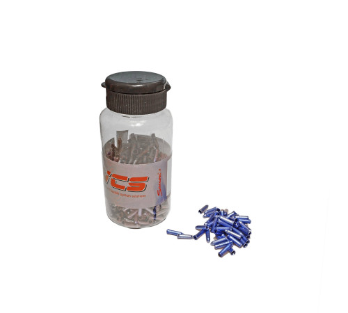 Cable end caps Saccon Italy Alu 500pcs. bottle blue