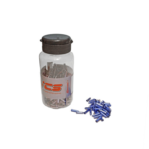 Cable end caps Saccon Italy Alu 500pcs. bottle blue