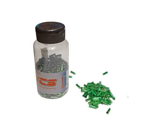 Cable end caps Saccon Italy Alu 500pcs. bottle green