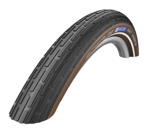 Riepa 28" Schwalbe Fat Frank HS 375 Active Wired 50-622 Black/Coffee-Reflax
