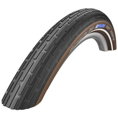 Tire 28" Schwalbe Fat Frank HS 375 Active Wired 50-622 Black/Coffee-Reflax