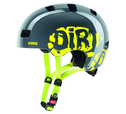 Helmet Uvex Kid 3 dirtbike gray-lime-51-55CM