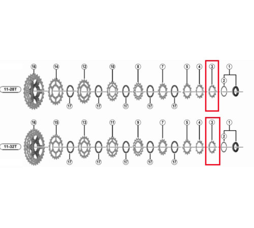 Sprocket Shimano 105 CS-5800 11-speed 11T