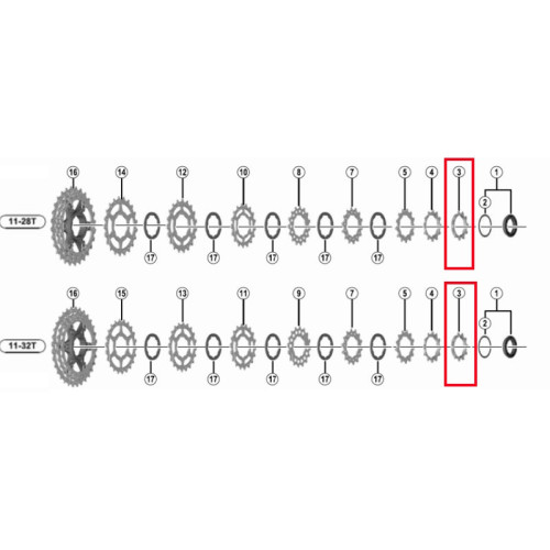 Sprocket Shimano 105 CS-5800 11-speed 11T