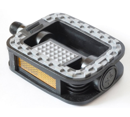 Pedals Azimut City Top plastic Antislip w/bearings and reflectors (1001)