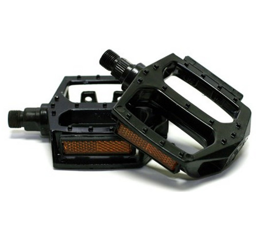 Pedāļi Azimut BMX Platform Alu 9/16" lodīšu gultnis un atstarotāji black (1014)