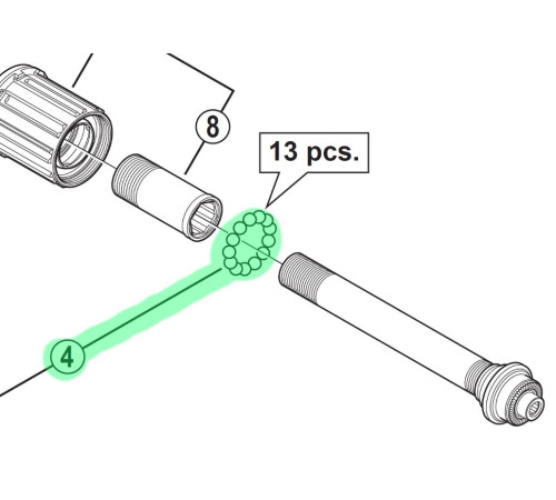 Gultņu lodītes Shimano DURA-ACE HB-7400-F 3/16" stainless steel