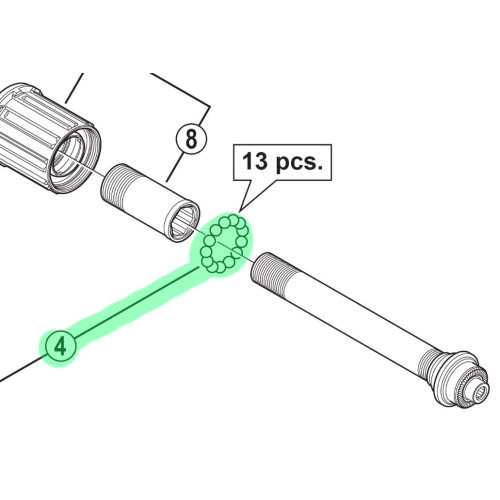 Gultņu lodītes Shimano DURA-ACE HB-7400-F 3/16" stainless steel