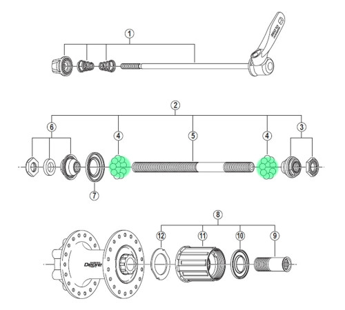 Gultņu lodītes Shimano 1/4" steel