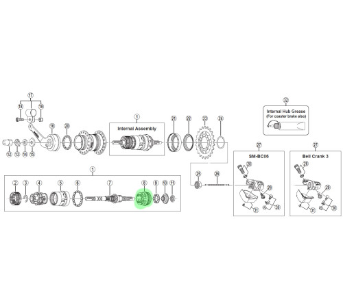 Driver unit Shimano NEXUS SG-3C40