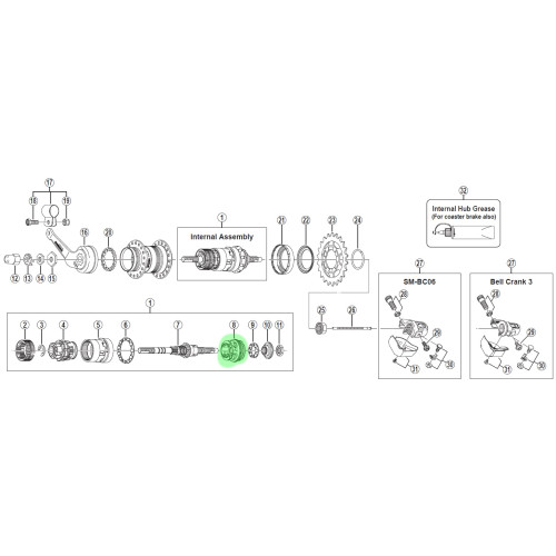Driver unit Shimano NEXUS SG-3C40