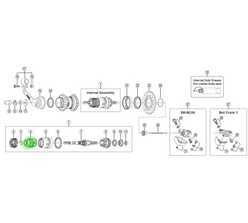 Carrier unit Shimano Nexus SG-3C40