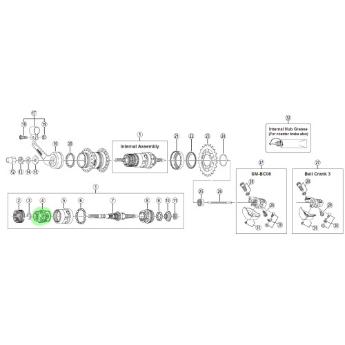 Carrier unit Shimano Nexus SG-3C40