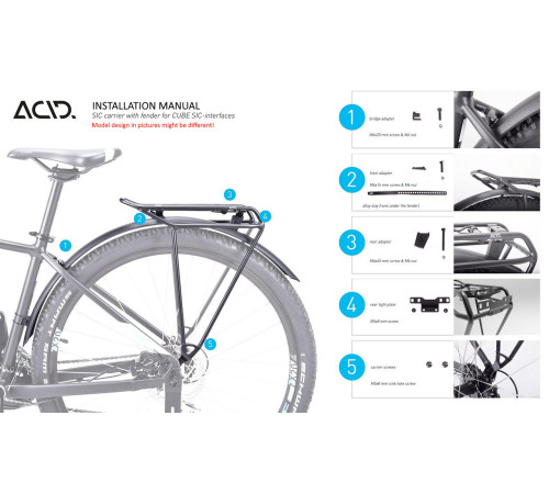 Carrier rear ACID PURE RILink Alu 27,5"