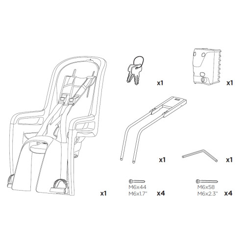 Baby seat Thule RideAlong frame light grey