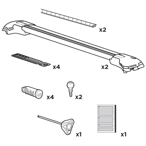 Roof racks Thule WingBar Edge 958 (Railing) Set -S+M