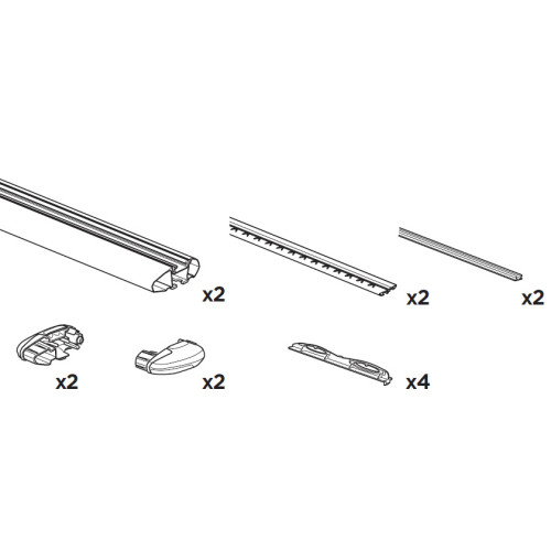 Roof racks Thule WingBar Evo Set-118CM