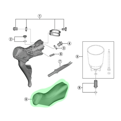 Pārslēdzēju rokturu kapuces Shimano DURA-ACE ST-R9170 (pair)