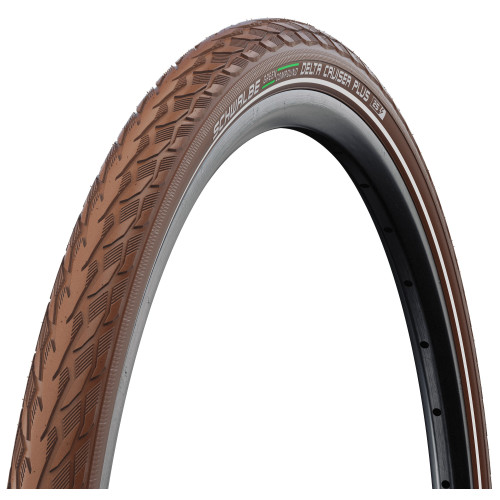 Tire 28" Schwalbe Delta Cruiser Plus HS 431 Active Wired 37-622 / 28x1.40 Brown-Reflex