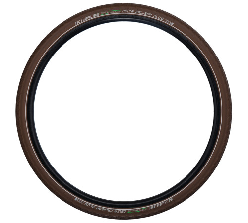 Tire 28" Schwalbe Delta Cruiser Plus HS 431 Active Wired 37-622 / 28x1.40 Brown-Reflex
