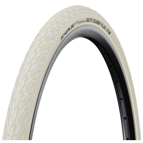 Tire 28" Schwalbe Delta Cruiser Plus HS 431 Active Wired 37-622 / 28x1.40 Creme-Reflex