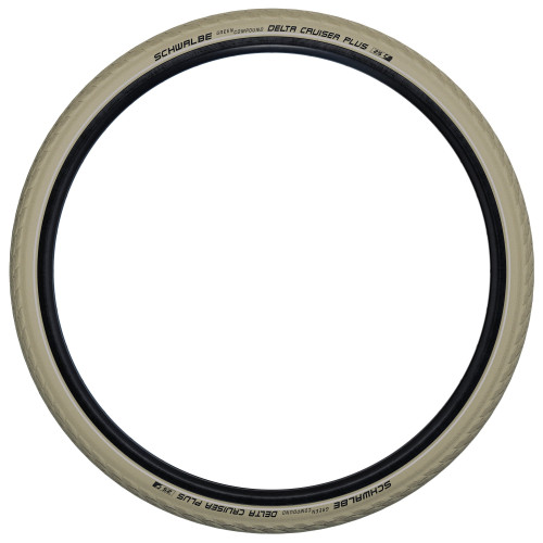 Tire 28" Schwalbe Delta Cruiser Plus HS 431 Active Wired 37-622 / 28x1.40 Creme-Reflex