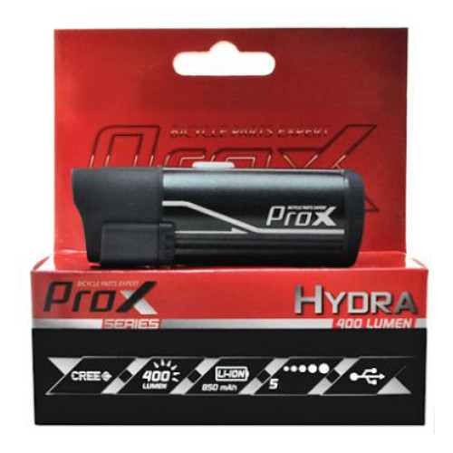 Front lamp ProX Hydra 1xCREE + 2xLED 400Lm USB