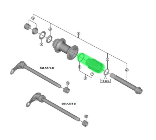 Rumba bungas Shimano XT FH-M8010