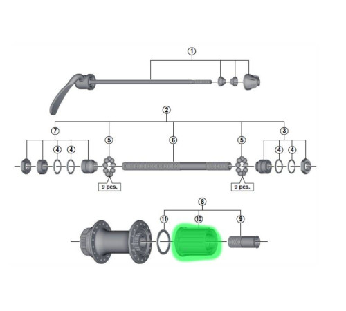 Rumba bungas Shimano FH-RM66