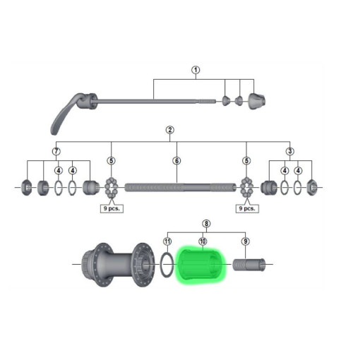 Rumba bungas Shimano FH-RM66