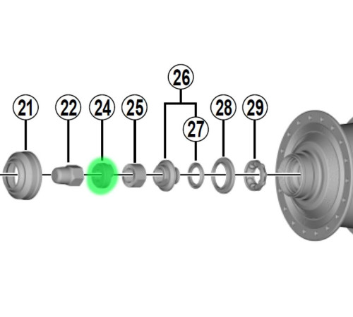 Non-turn washer Shimano NEXUS SG-8R20 (8L)