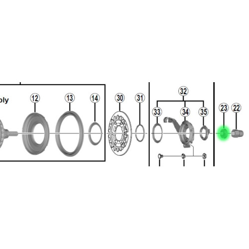 Non-turn washer Shimano NEXUS SG-8R20 (8R)
