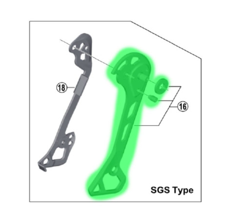 Outr plate for derailleur Shimano XT RD-M8000 SGS