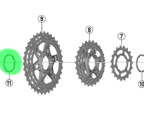 Cassette reduction Shimano Low Spacer 1.85mm for 8/9/10-speed cassette
