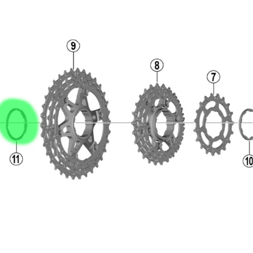 Cassette reduction Shimano Low Spacer 1.85mm for 8/9/10-speed cassette