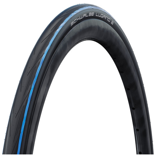Riepa 28" Schwalbe Lugano II HS 471 Active Fold 25-622 / 700x25C Blue Stripes