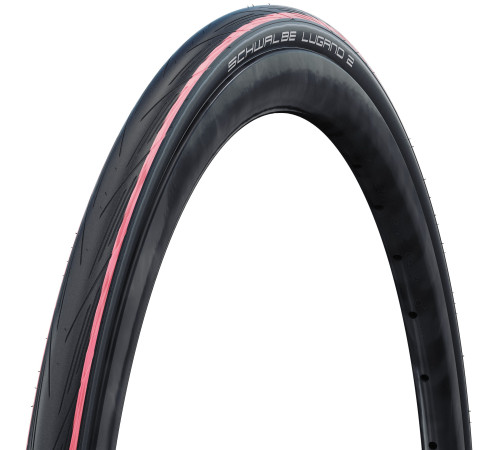 Riepa 28" Schwalbe Lugano II HS 471 Active Fold 25-622 / 700x25C Red Stripes