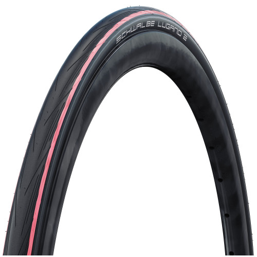 Tire 28" Schwalbe Lugano II HS 471 Active Wired 25-622 / 700x25C Red Stripes