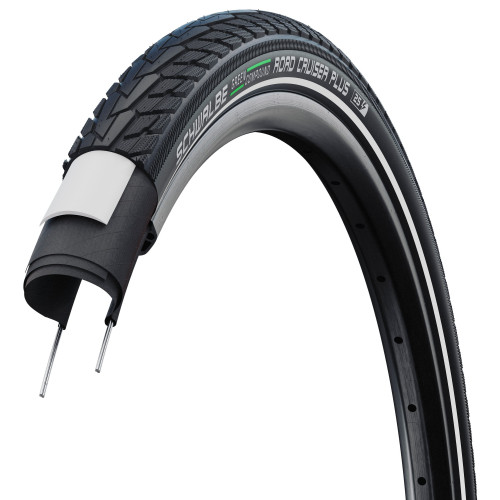 Riepa 28" Schwalbe Road Cruiser Plus HS 484 Active Wired 37-622 / 28x1.40 GreenCompound Reflex