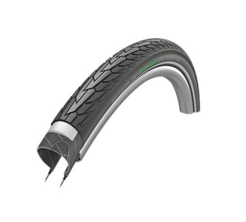 Tire 28" Schwalbe Road Cruiser Plus HS 484, Active Wired 37-622 / 28x1.40 GreenCompound Reflex