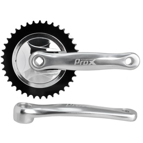 Front crankset ProX City Alu 1-speed  38T 170mm silver-black