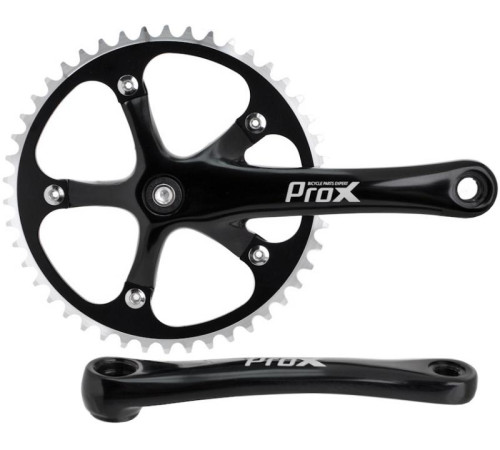 Front crankset ProX Fix Bike Alu 1-speed 46T 170mm black