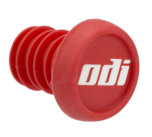 Handlebar end plug ODI BMX 2-Color Push-In Red