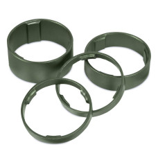 Stūres bļodiņas starpposma set RFR Alu 5/10/15mm green (4 pcs.)